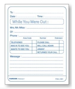 Message Pad "While You Were Out", 40 Sheets 