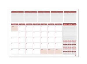 2026 Year Planner Refill for Desk Blotter, 12 Sh, 49cm X 34cm