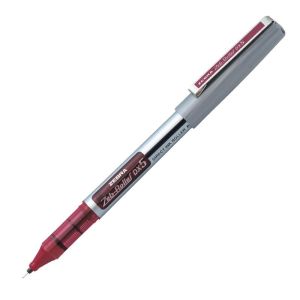Zebra Zeb-Roller DX5 Rollerball Pen, Needle Tip, 0.5mm, Red 
